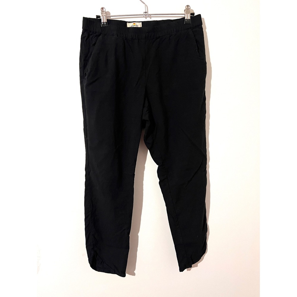 MARINE LAYER Black Allison‎ Tencel Pant Excellent Tulip Hem Cropped XS